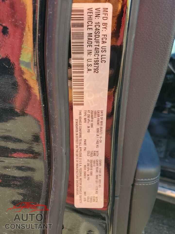 DODGE DURANGO 2024 - 1C4SDJFT4RC198792