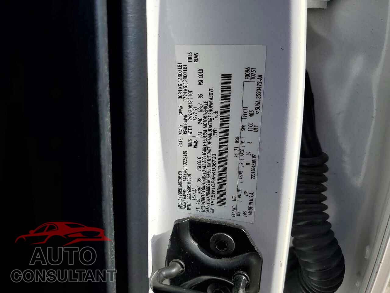 FORD F150 2015 - 1FTEW1CF9FKD36723