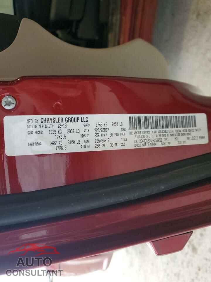 DODGE CARAVAN 2014 - 2C4RDGBG4ER250658