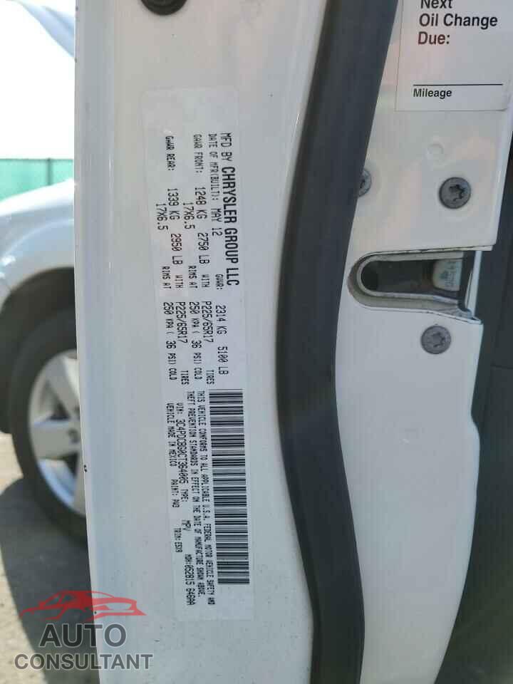 DODGE JOURNEY 2012 - 3C4PDCBG0CT364005