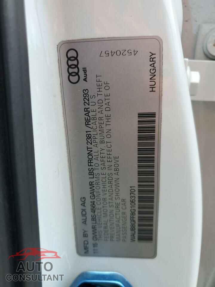 AUDI A3 2016 - WAUB8GFF8G1053701