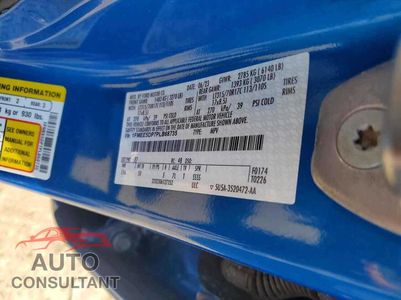 FORD BRONCO 2023 - 1FMEE5DP7PLB68735