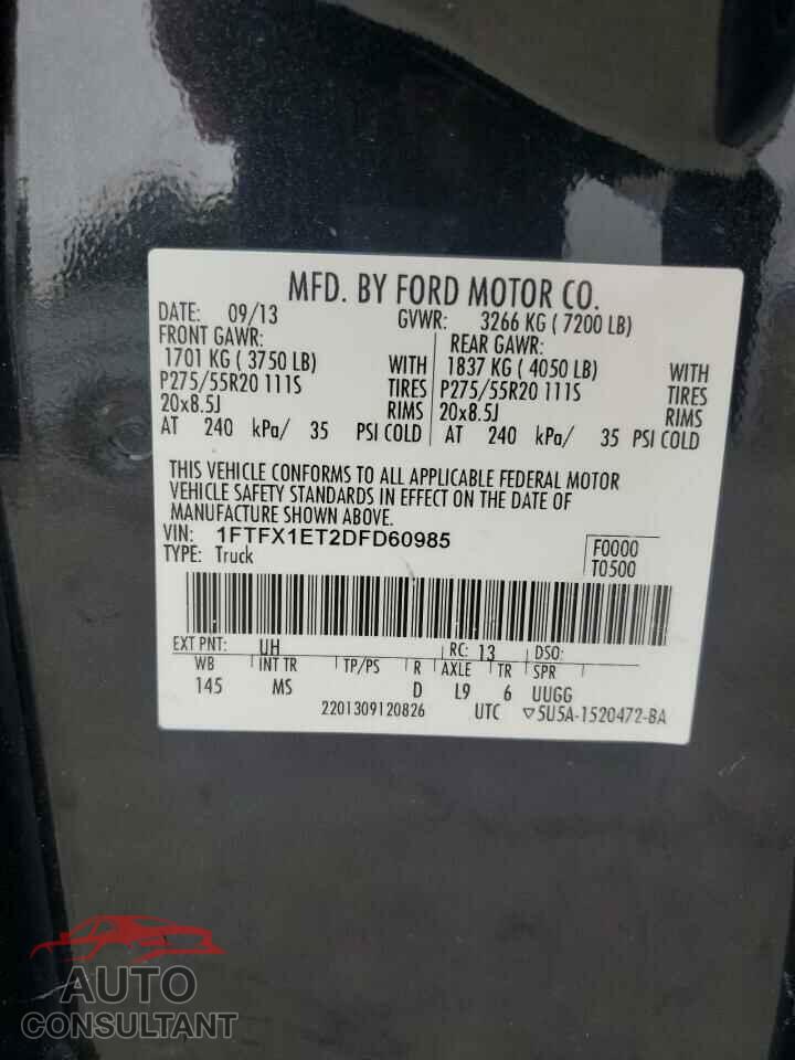 FORD F-150 2013 - 1FTFX1ET2DFD60985