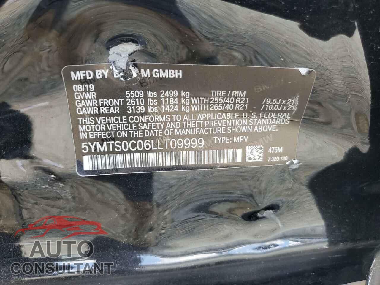 BMW X3 2020 - 5YMTS0C06LLT09999