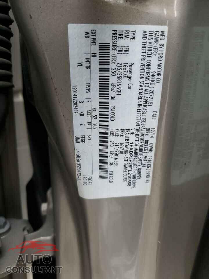 FORD FOCUS 2015 - 1FADP3F28FL210558