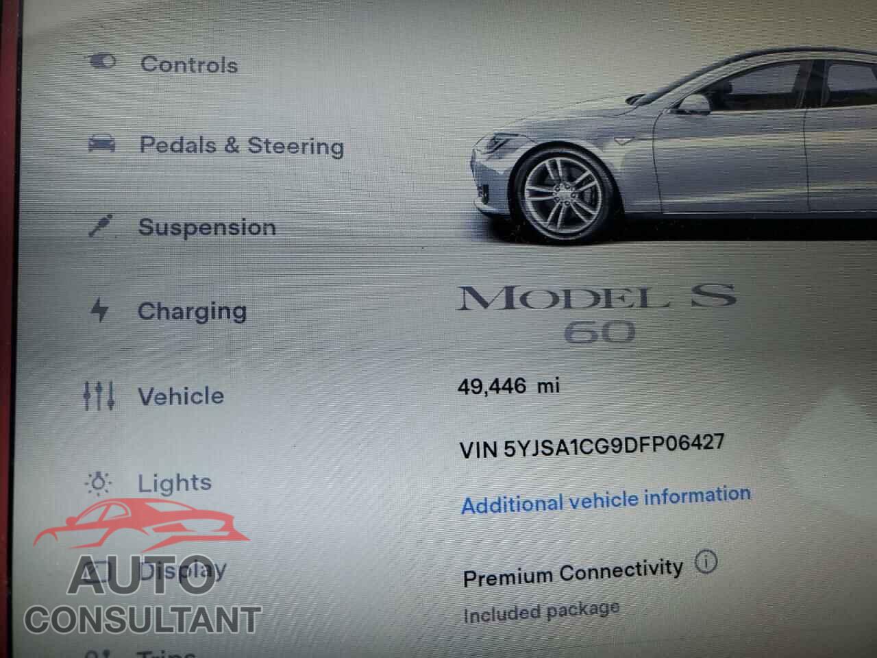 TESLA MODEL S 2013 - 5YJSA1CG9DFP06427
