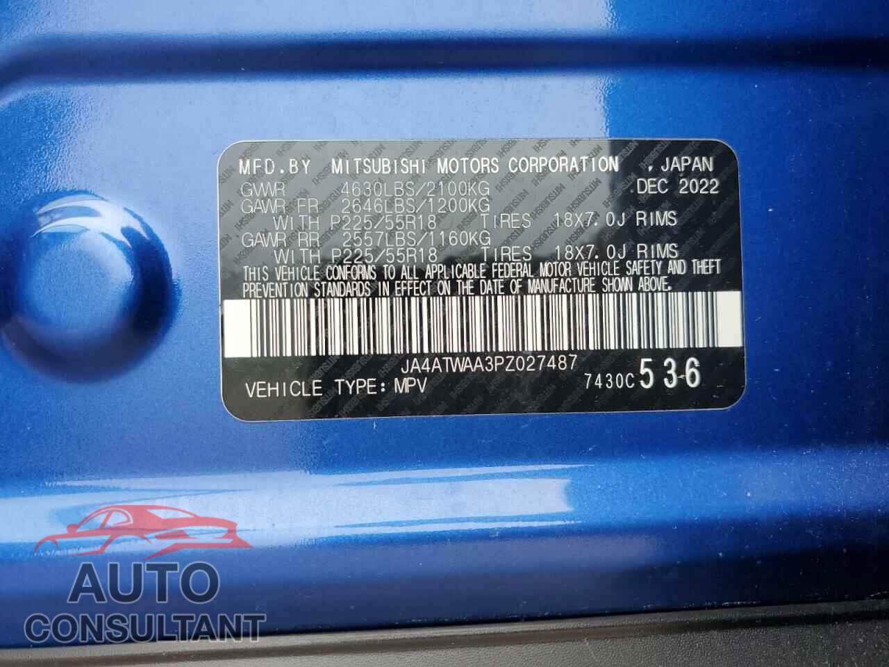 MITSUBISHI ECLIPSE 2023 - JA4ATWAA3PZ027487