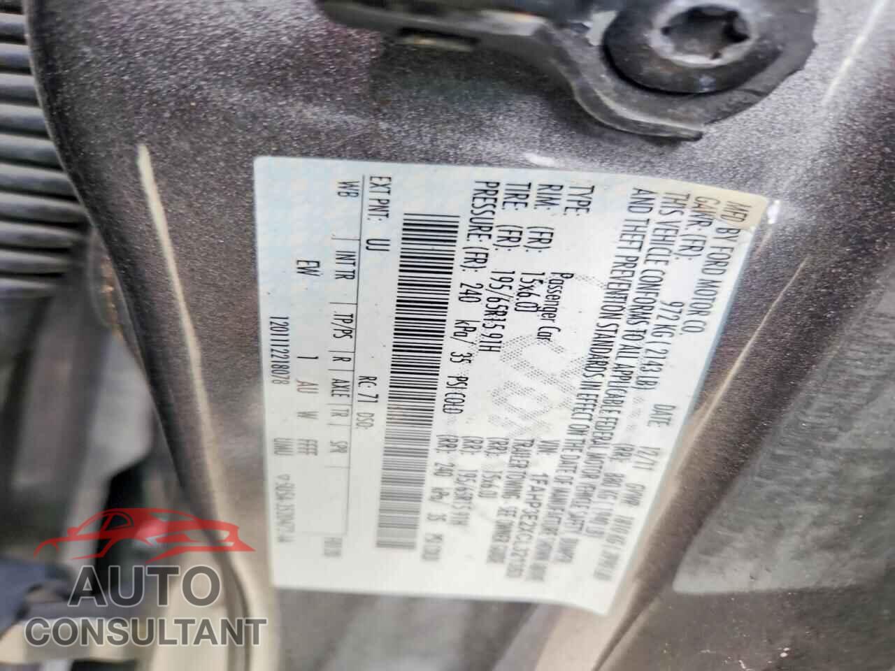 FORD FOCUS 2012 - 1FAHP3E2XCL321353