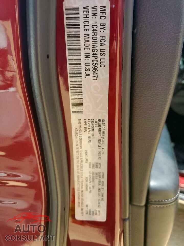 DODGE DURANGO 2023 - 1C4RDHAG4PC596471