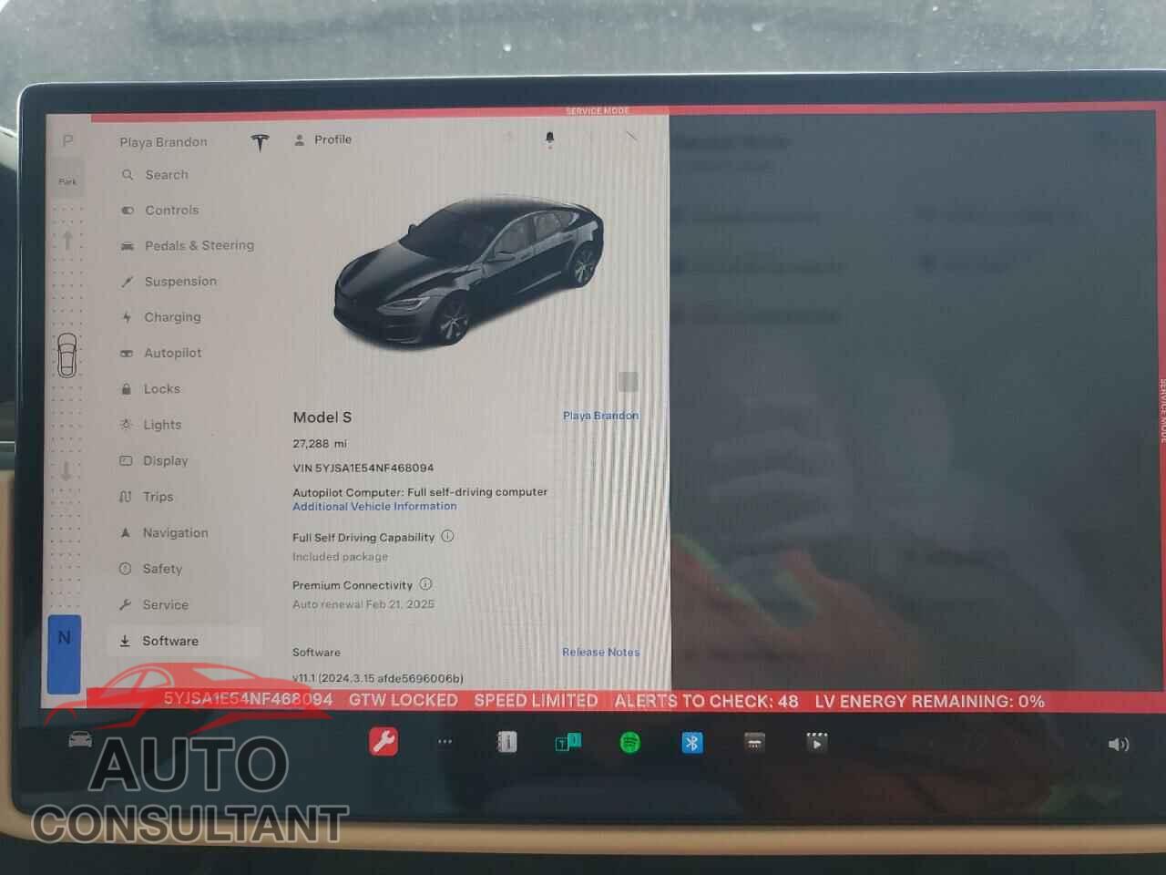 TESLA MODEL S 2022 - 5YJSA1E54NF468094