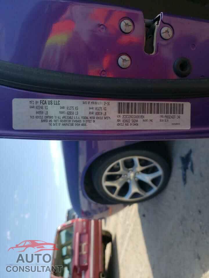 DODGE CHALLENGER 2016 - 2C3CDZAG1GH201854
