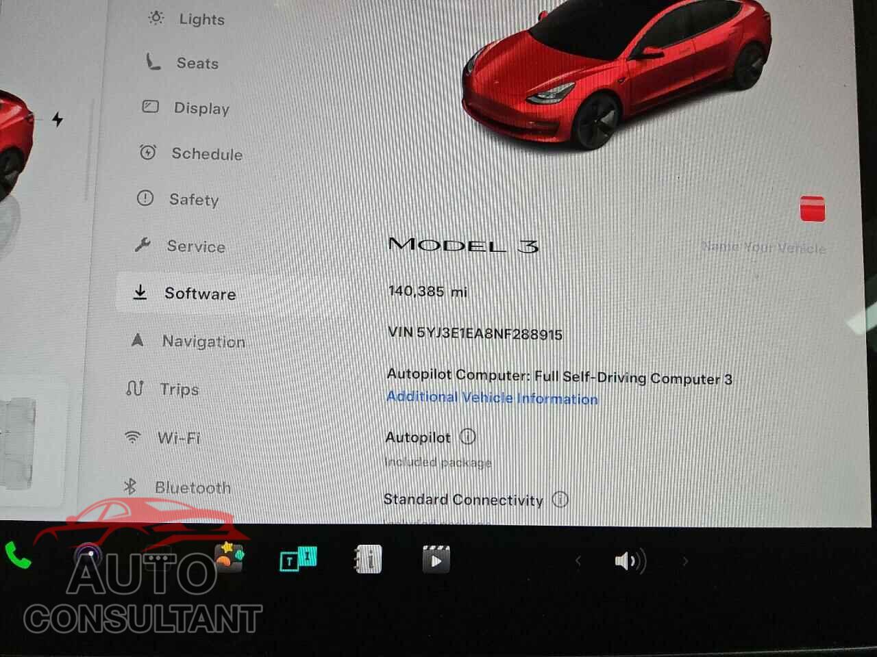TESLA MODEL 3 2022 - 5YJ3E1EA8NF288915
