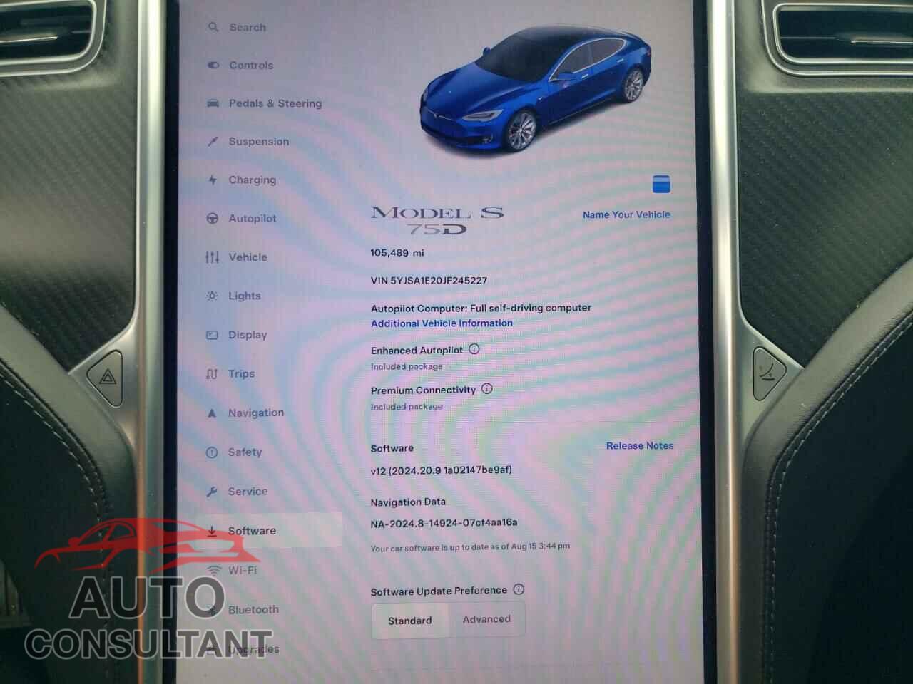 TESLA MODEL S 2018 - 5YJSA1E20JF245227