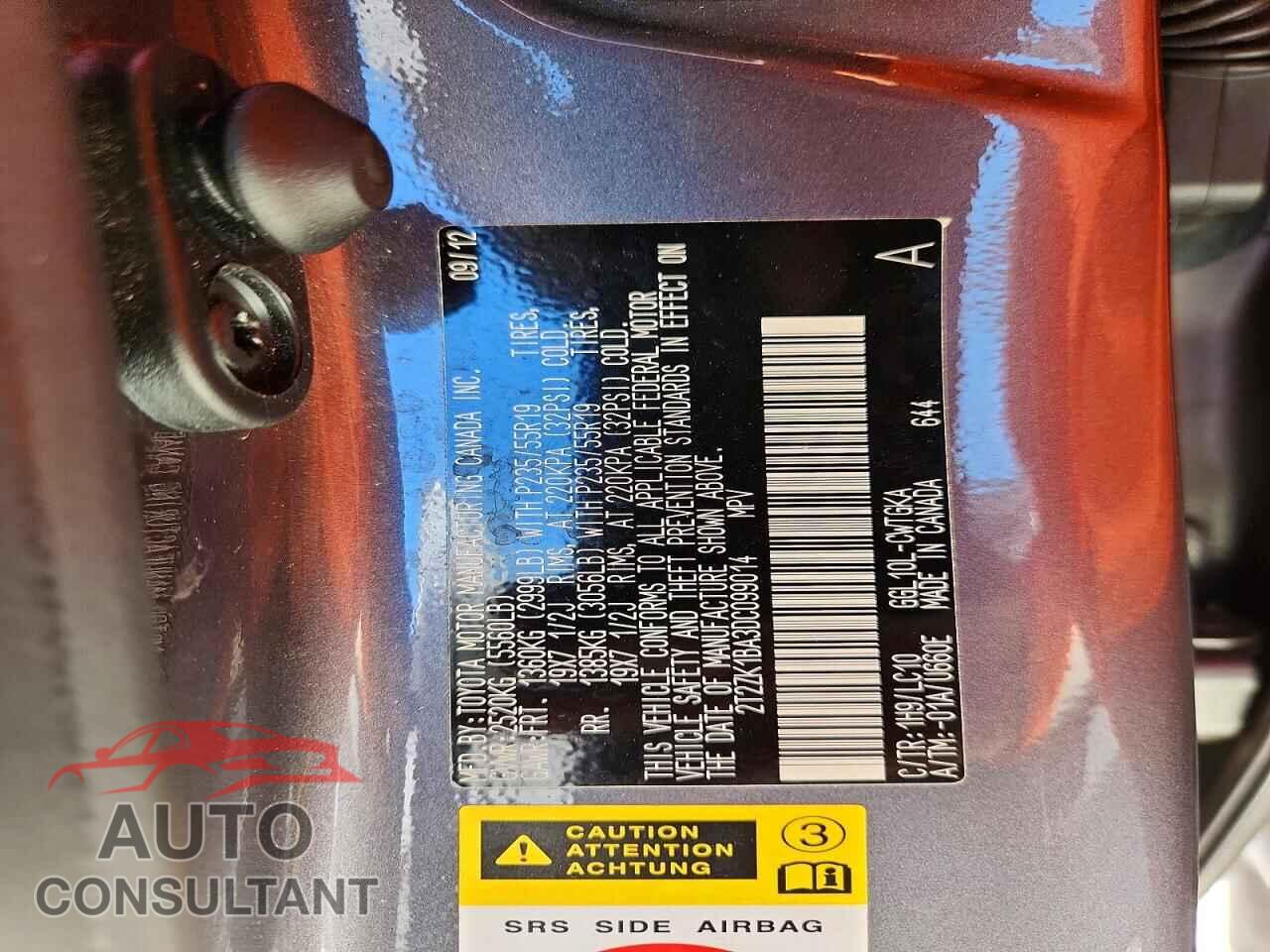 LEXUS RX350 2013 - 2T2ZK1BA3DC099014