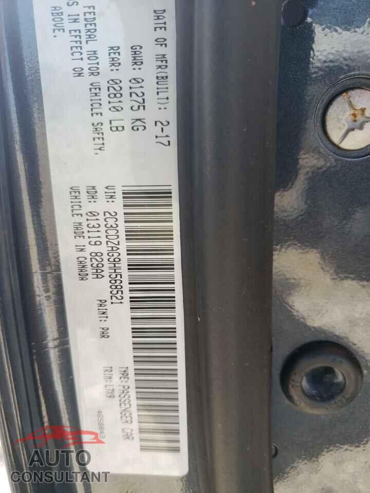 DODGE CHALLENGER 2017 - 2C3CDZAG9HH568521