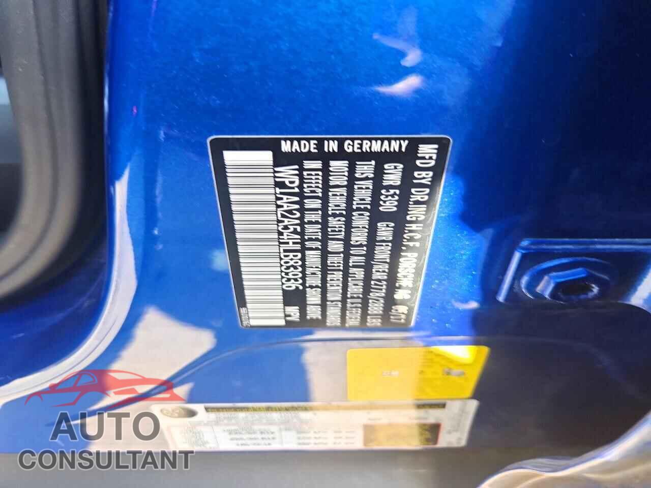 PORSCHE MACAN 2017 - WP1AA2A54HLB83936