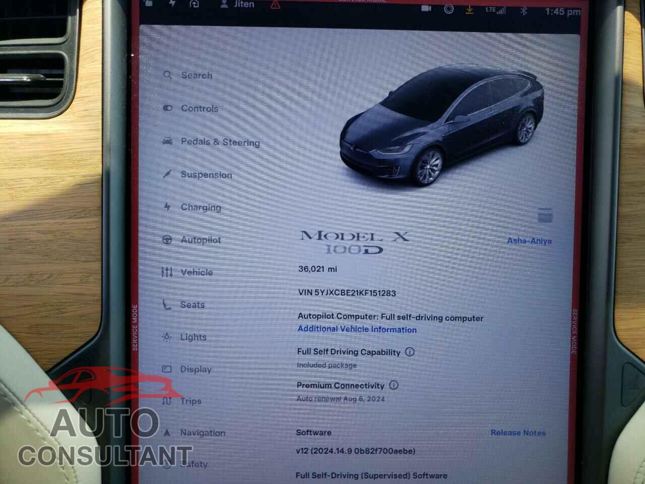 TESLA MODEL X 2019 - 5YJXCBE21KF151283