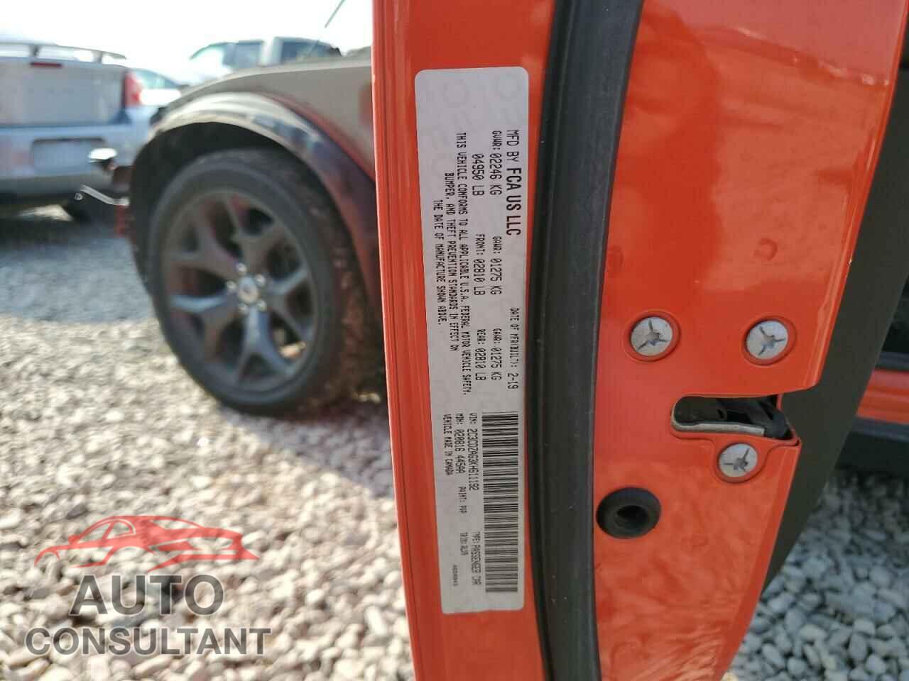 DODGE CHALLENGER 2019 - 2C3CDZAG3KH611192