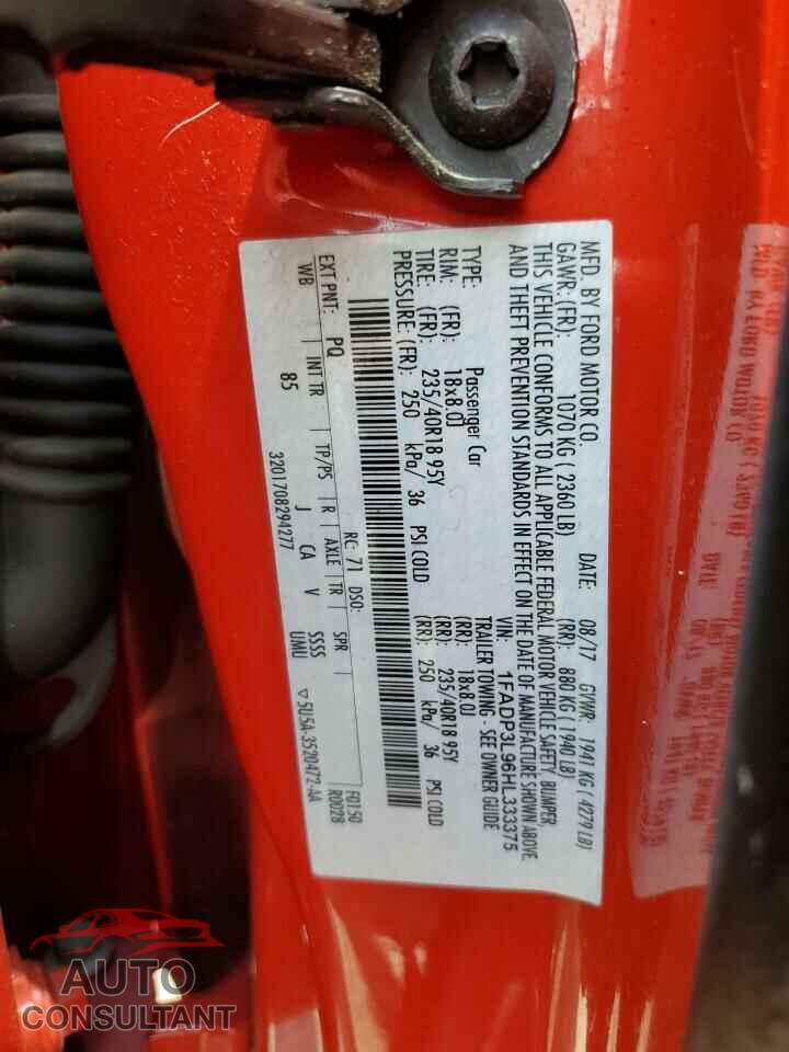 FORD FOCUS 2017 - 1FADP3L96HL333375