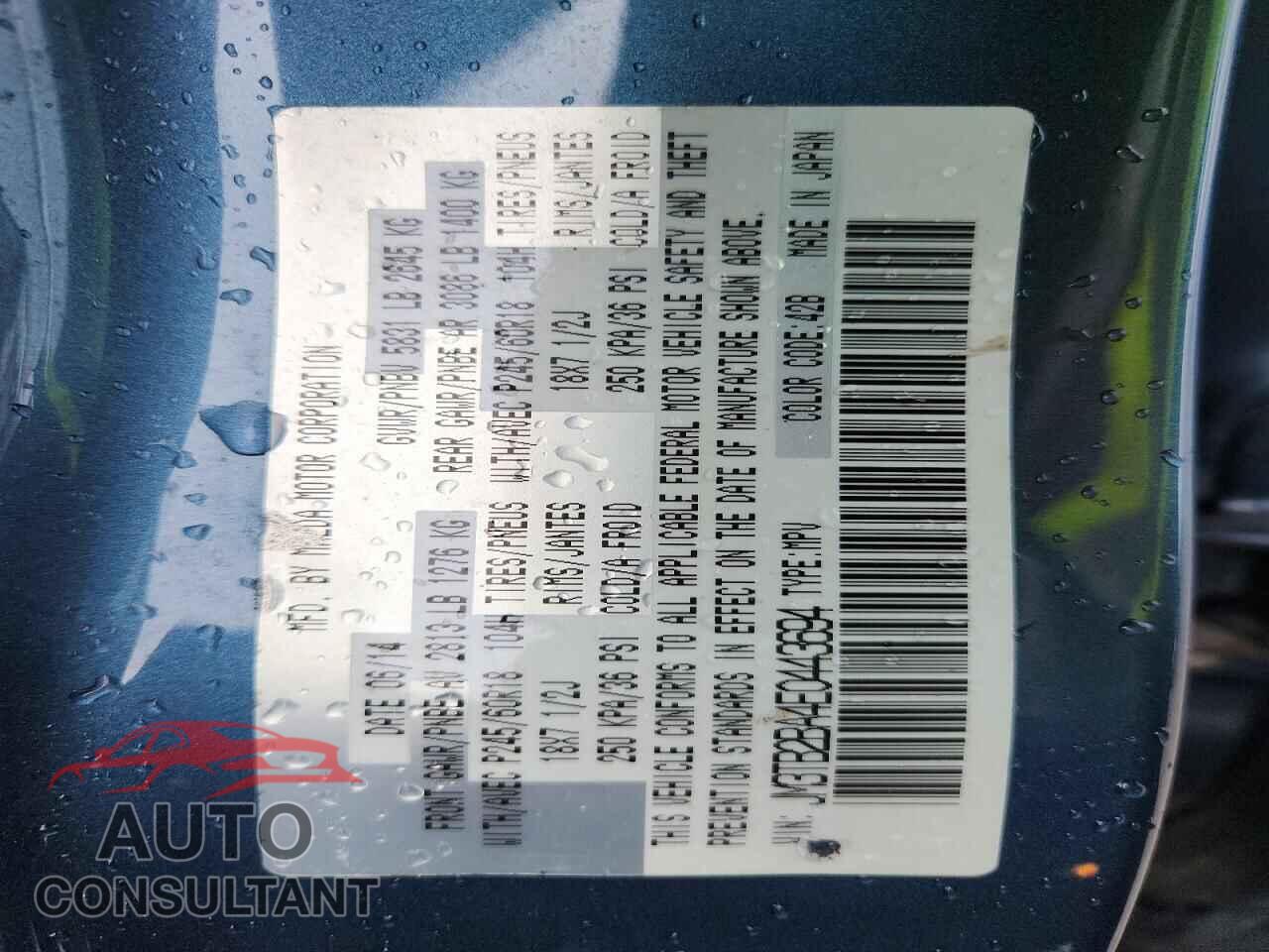 MAZDA CX-9 2014 - JM3TB2BA4E0443694