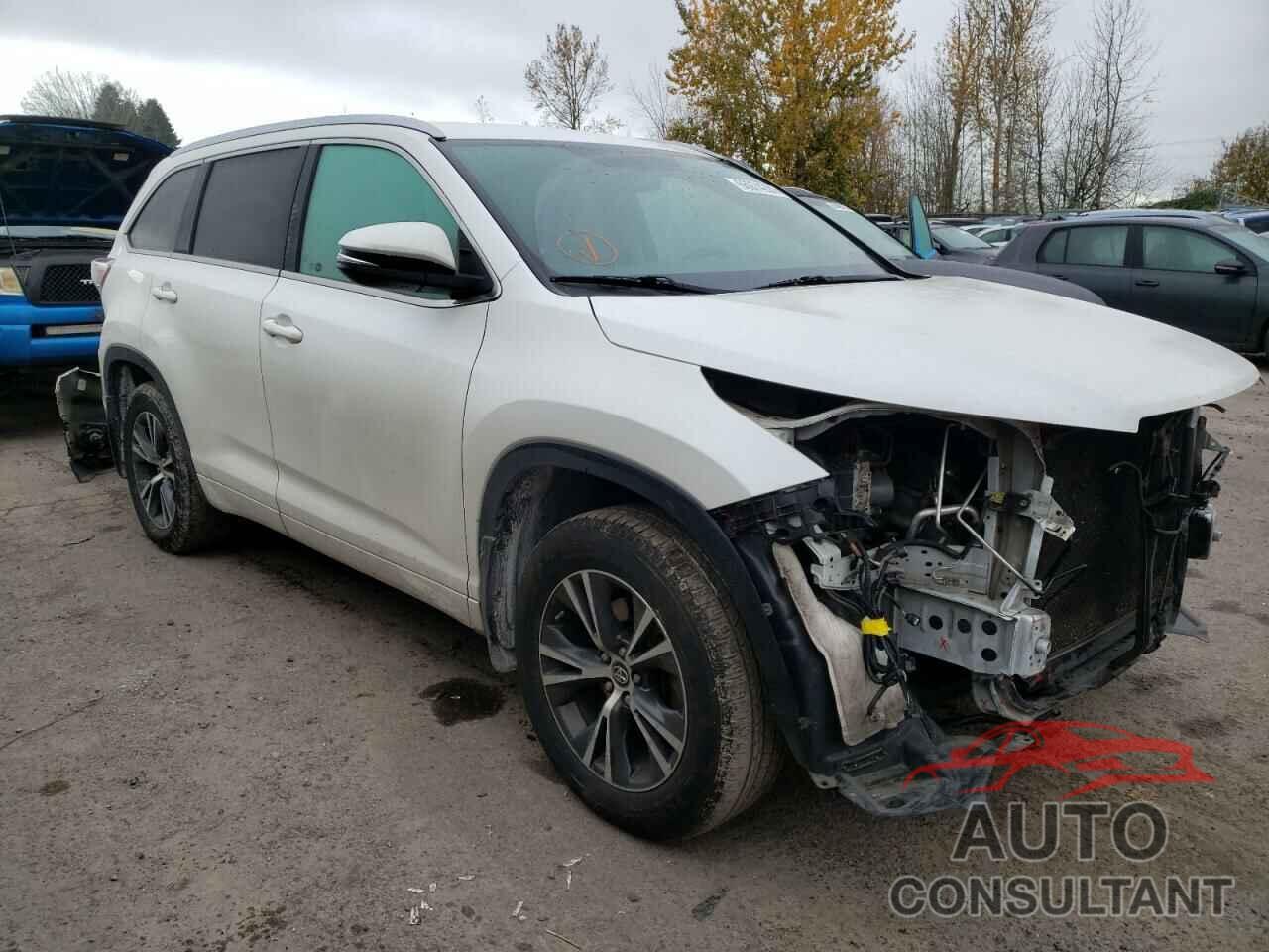 TOYOTA HIGHLANDER 2016 - 5TDJKRFH9GS343199
