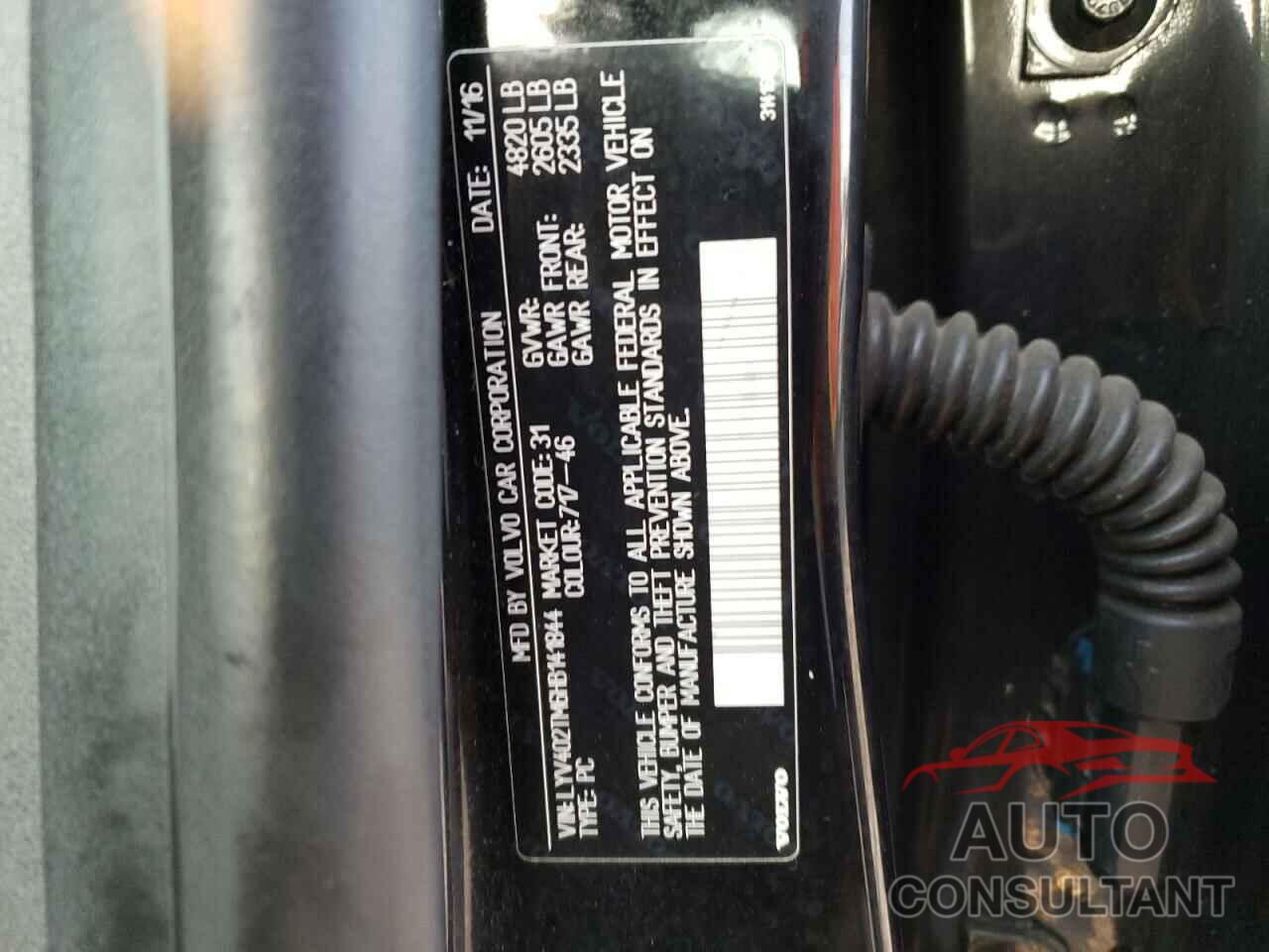 VOLVO S60 2017 - LYV402TM6HB141844