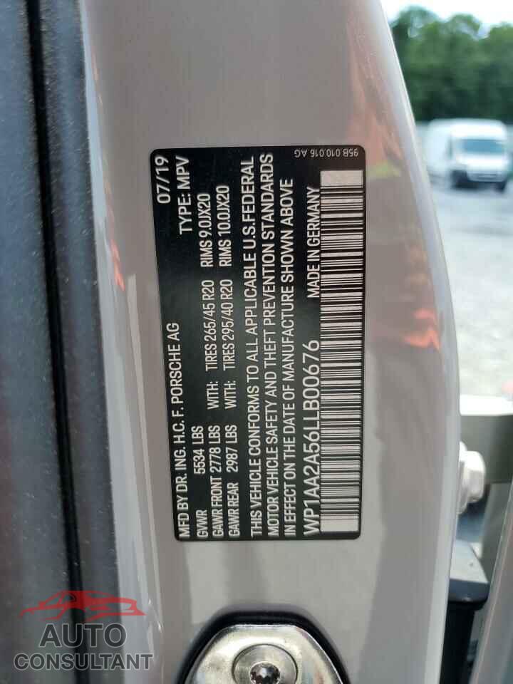 PORSCHE MACAN 2020 - WP1AA2A56LLB00676