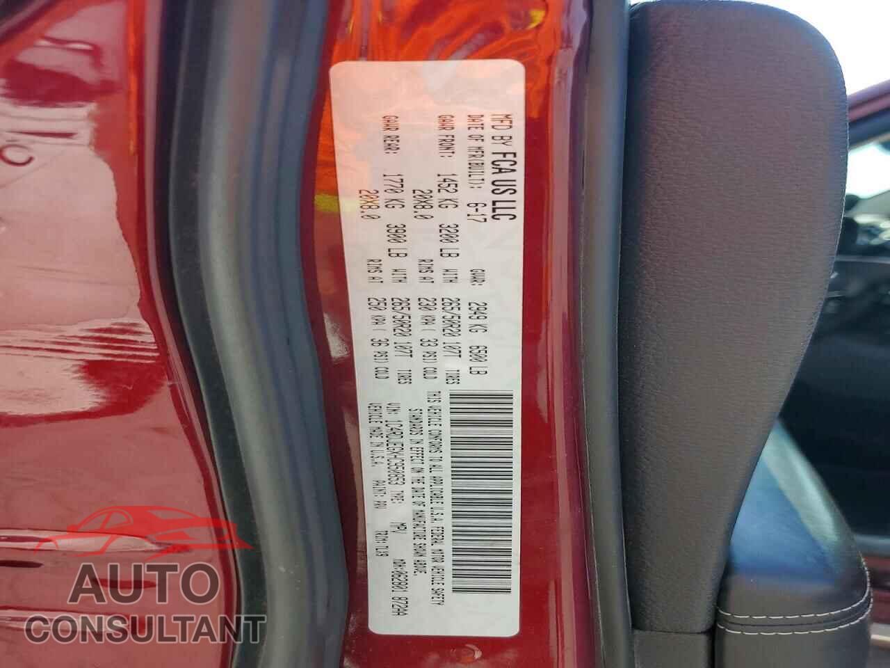 DODGE DURANGO 2017 - 1C4RDJEGXHC950853