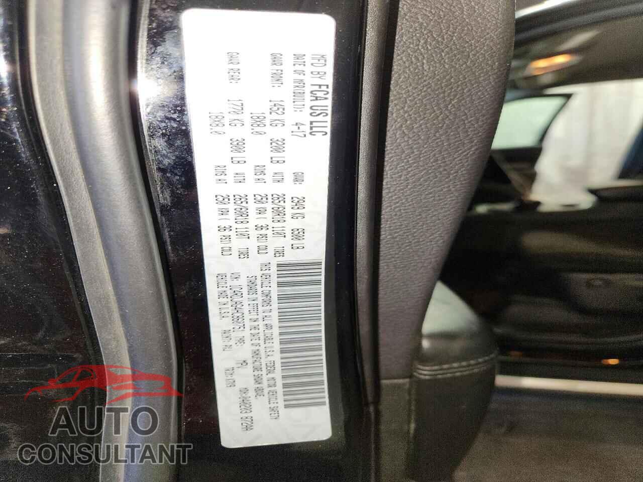 DODGE DURANGO 2017 - 1C4RDJAG4HC860751
