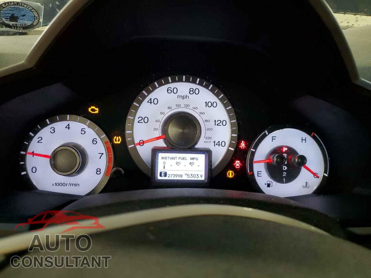 HONDA PILOT 2010 - 5FNYF4H87AB003225