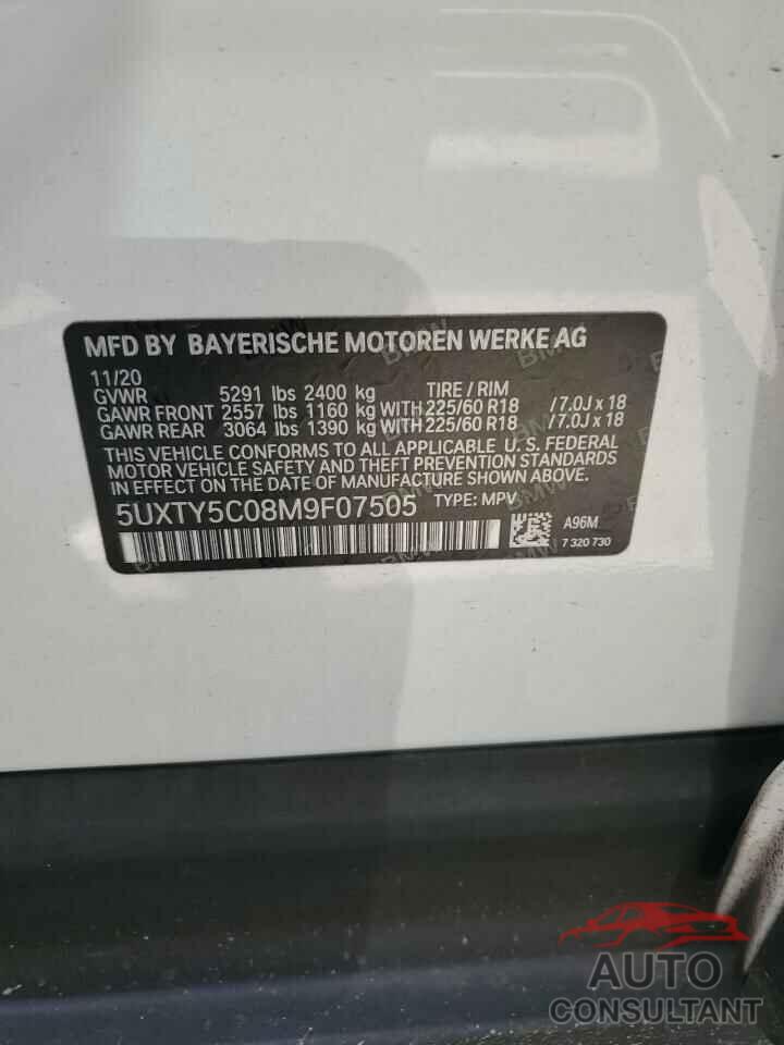 BMW X3 2021 - 5UXTY5C08M9F07505