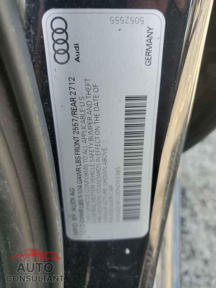 AUDI A6 2013 - WAUGFAFC0DN093385