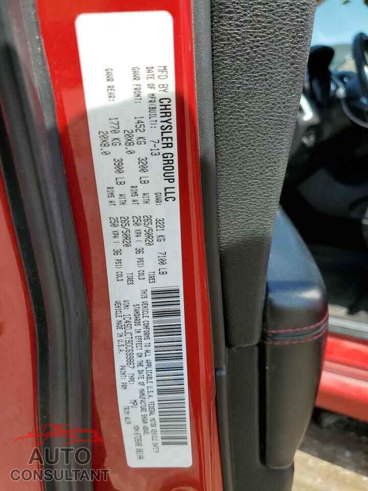 DODGE DURANGO 2013 - 1C4SDJCT9DC699867