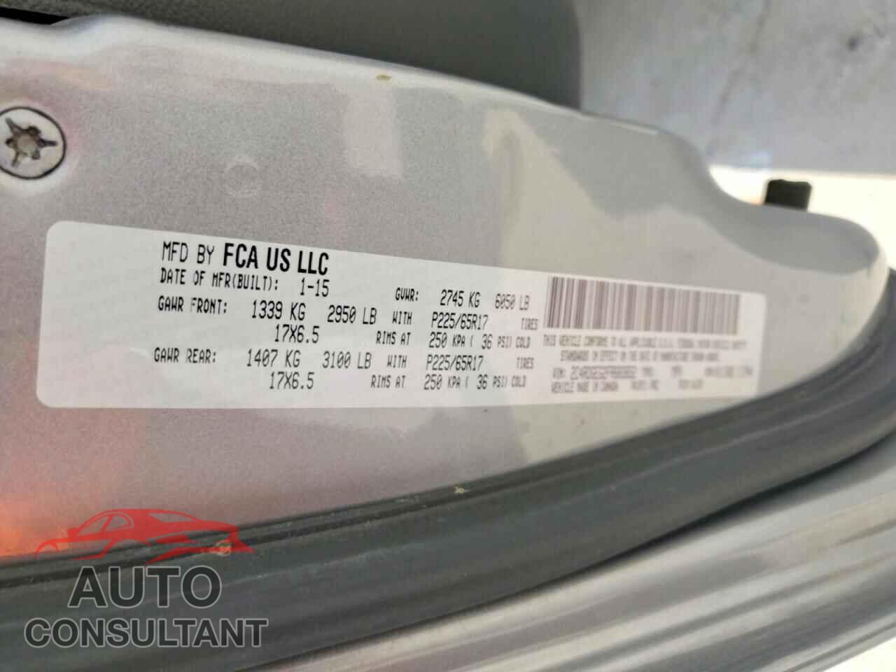 DODGE CARAVAN 2015 - 2C4RDGEG2FR683652
