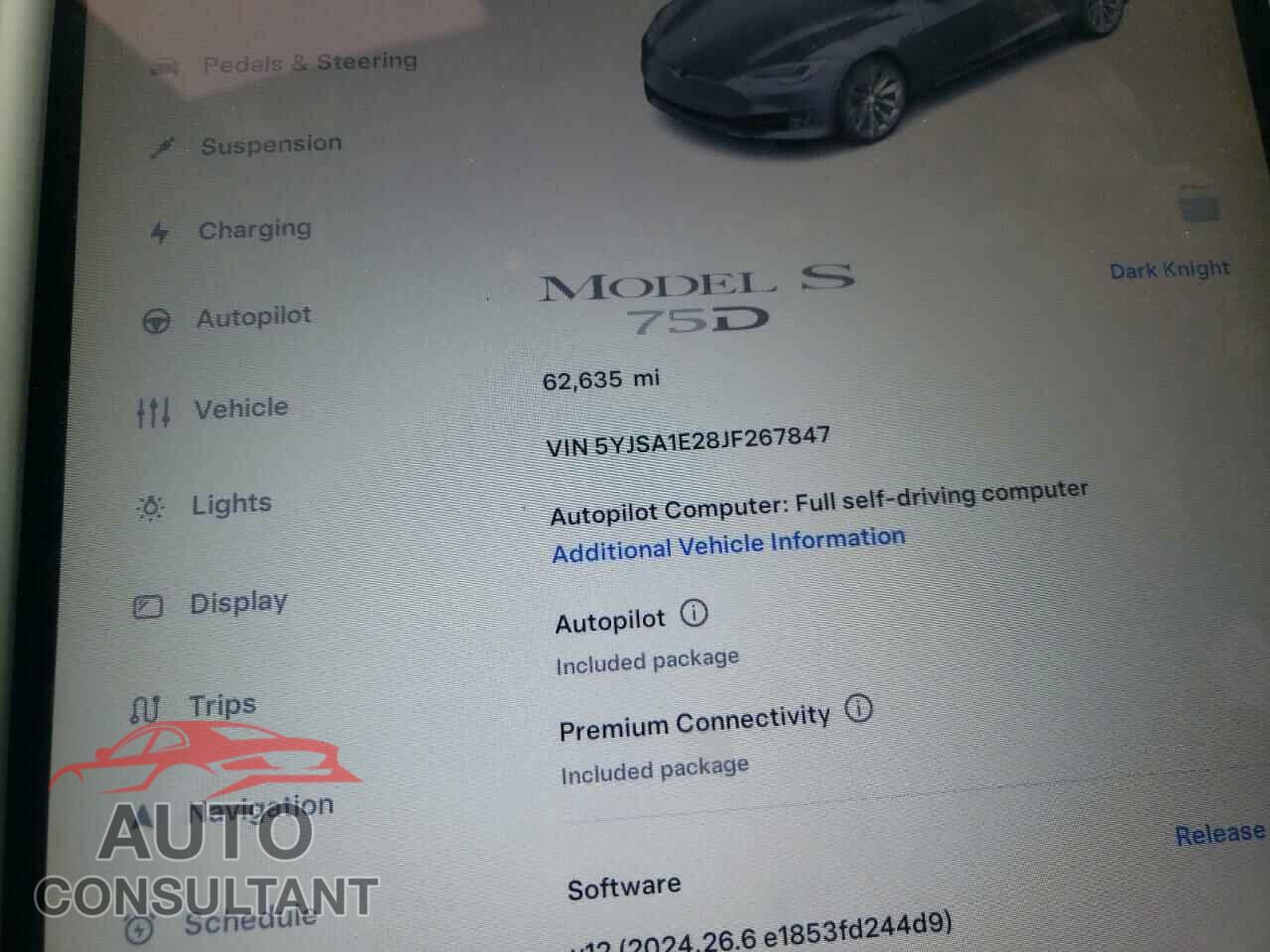 TESLA MODEL S 2018 - 5YJSA1E28JF267847