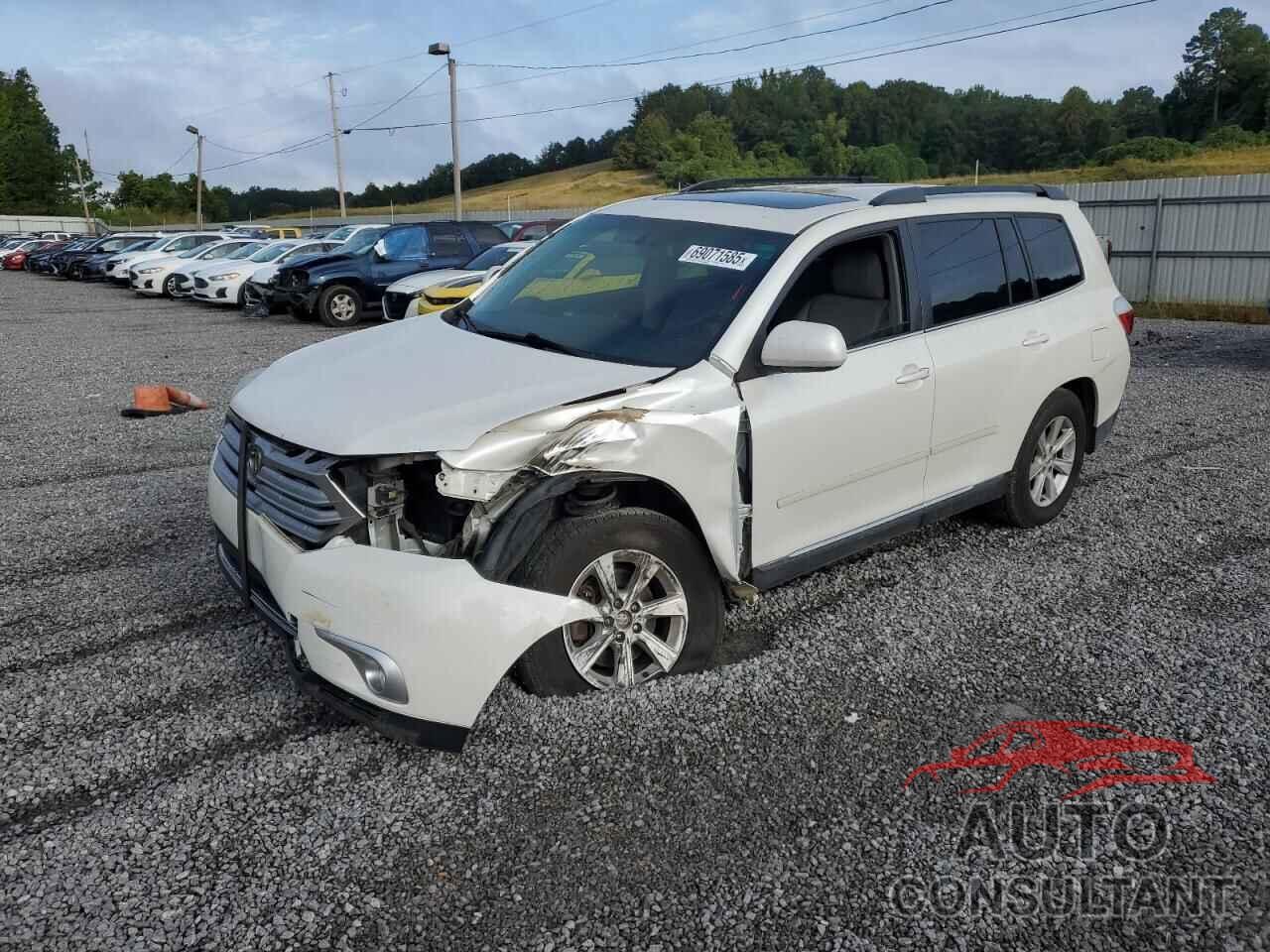 TOYOTA HIGHLANDER 2012 - 5TDZK3EHXCS062461