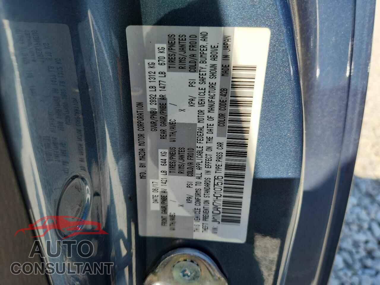 MAZDA MX5 2017 - JM1NDAM71H0107576
