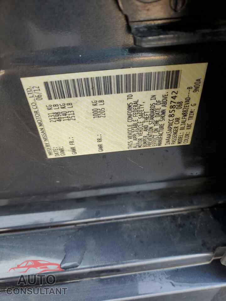 NISSAN MAXIMA 2012 - 1N4AA5APXCC858742