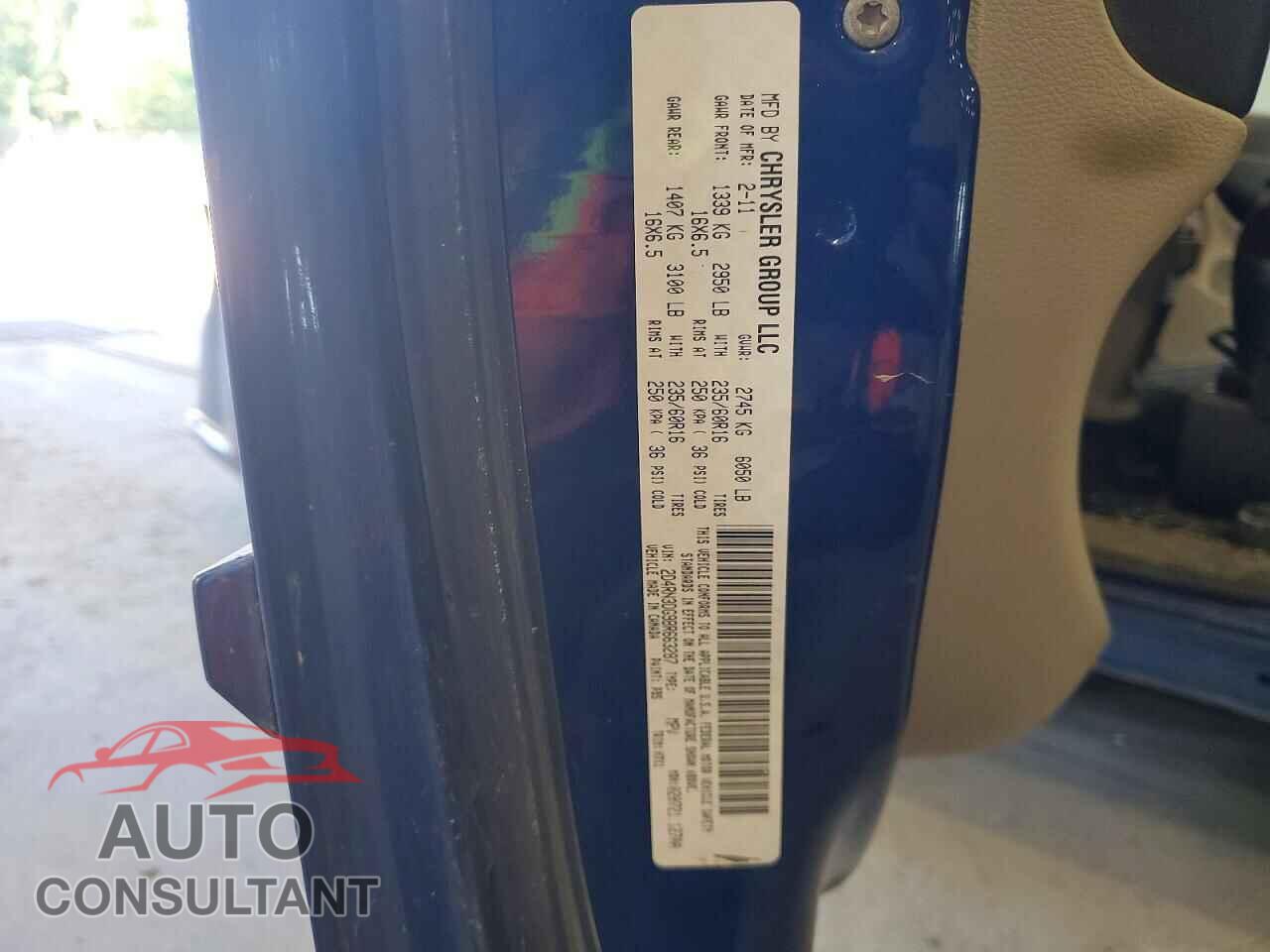 DODGE CARAVAN 2011 - 2D4RN3DG9BR663287