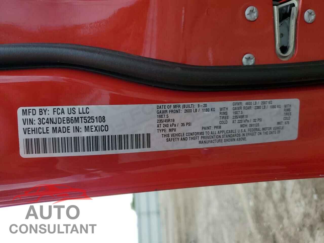 JEEP COMPASS 2021 - 3C4NJDEB6MT525108