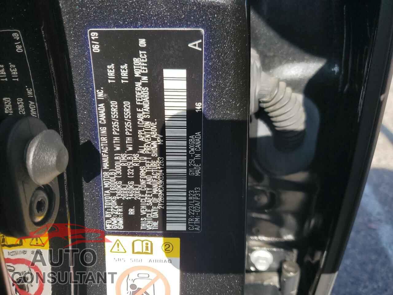 LEXUS RX450 2019 - 2T2BGMCA9KC041263
