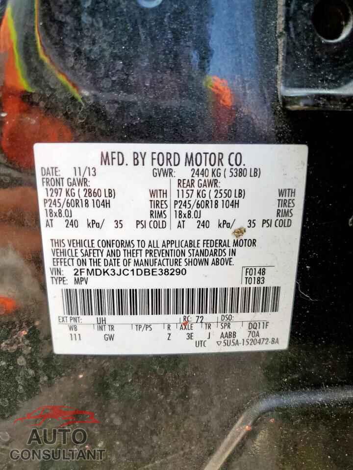 FORD EDGE 2013 - 2FMDK3JC1DBE38290
