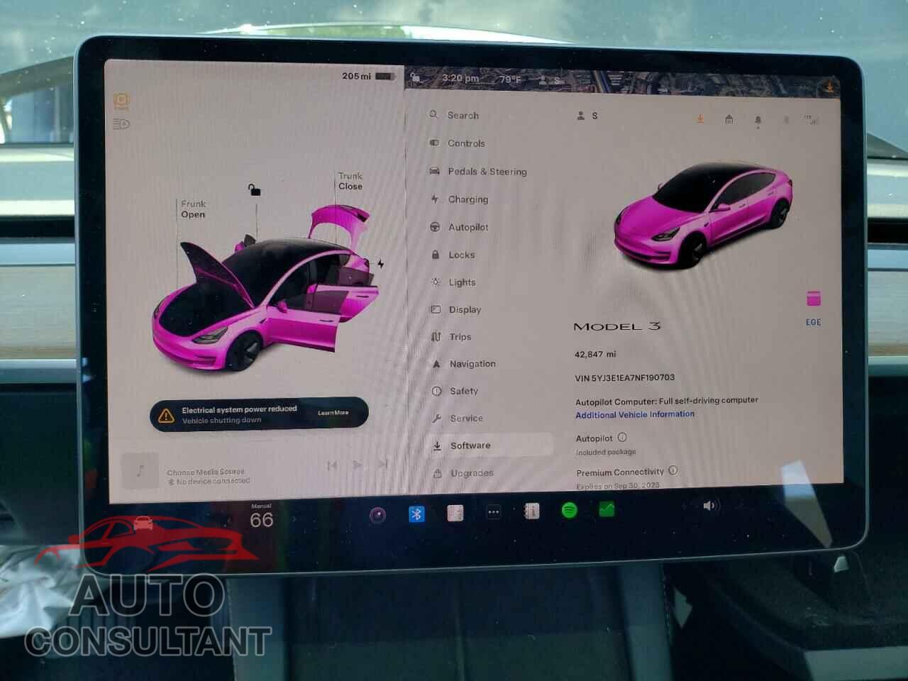 TESLA MODEL 3 2022 - 5YJ3E1EA7NF190703