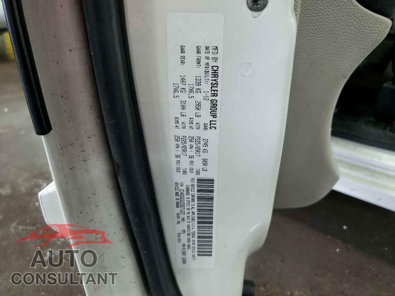 DODGE CARAVAN 2012 - 2C4RDGDG2CR271227