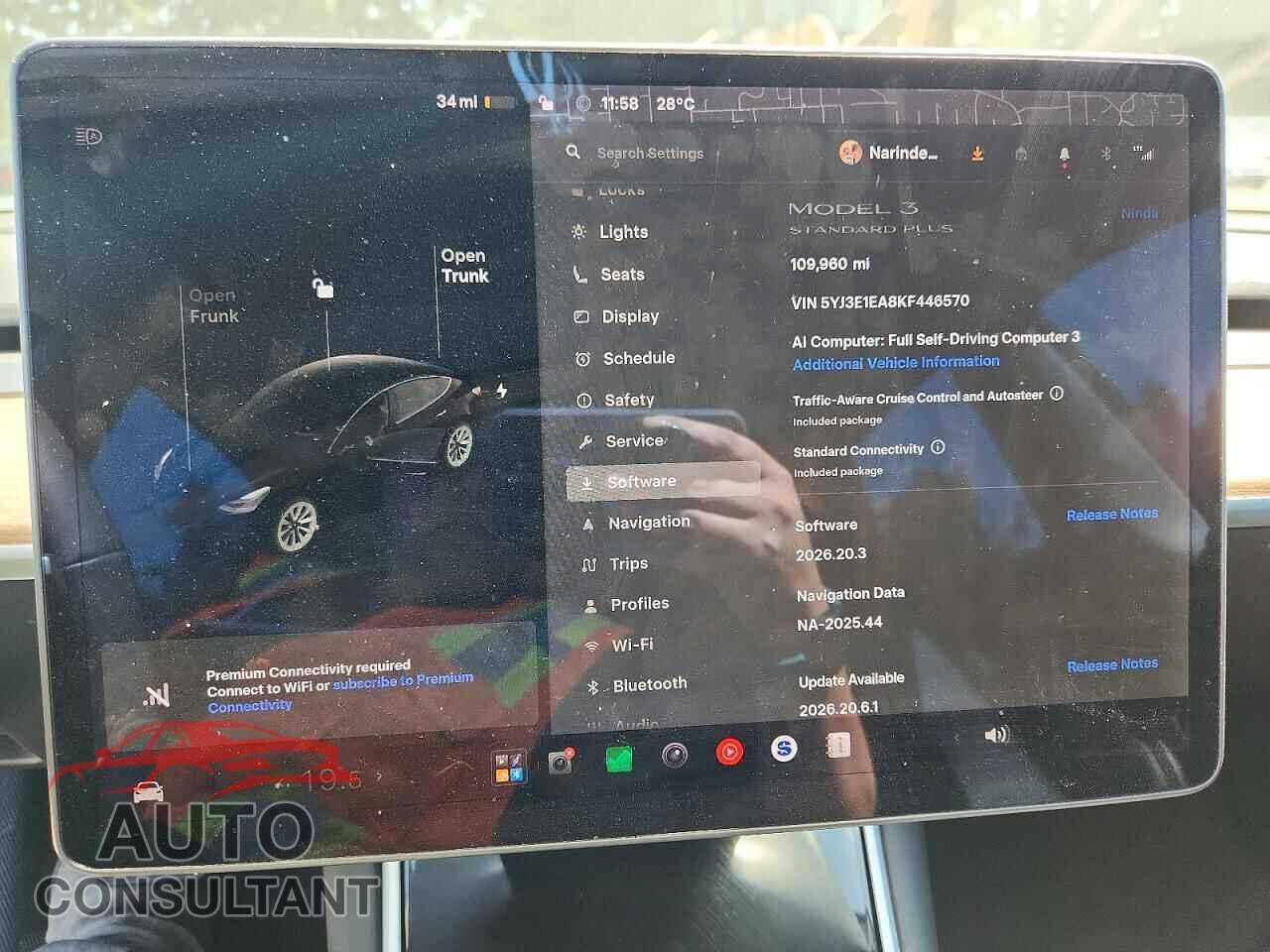 TESLA MODEL 3 2019 - 5YJ3E1EA8KF446570