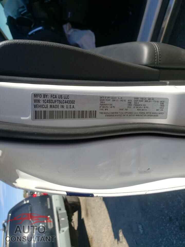 DODGE DURANGO 2020 - 1C4SDJFT5LC443302