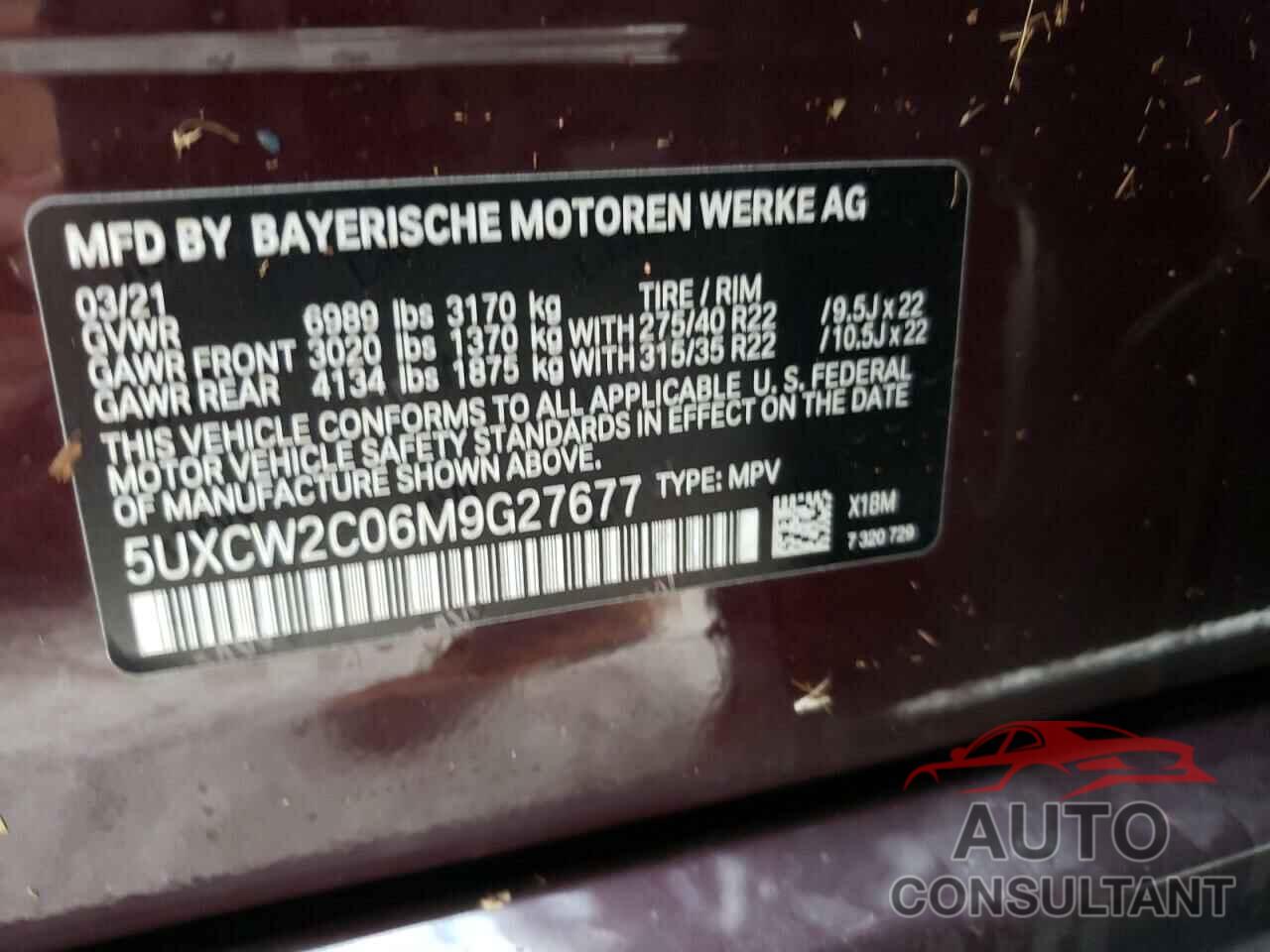 BMW X7 2021 - 5UXCW2C06M9G27677