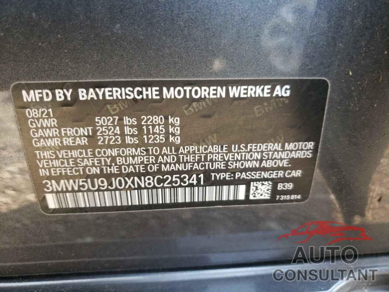 BMW M3 2022 - 3MW5U9J0XN8C25341