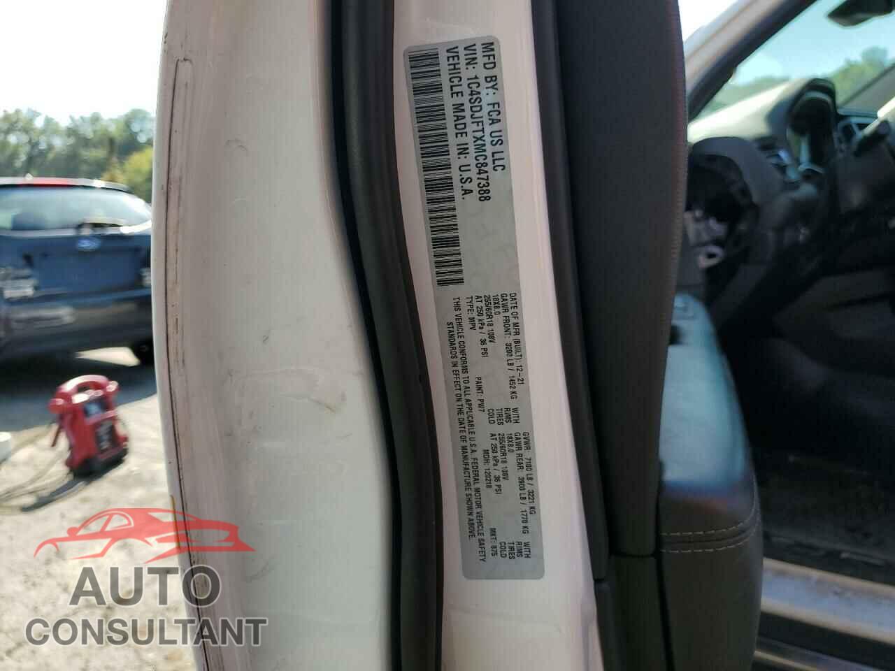 DODGE DURANGO 2021 - 1C4SDJFTXMC847388