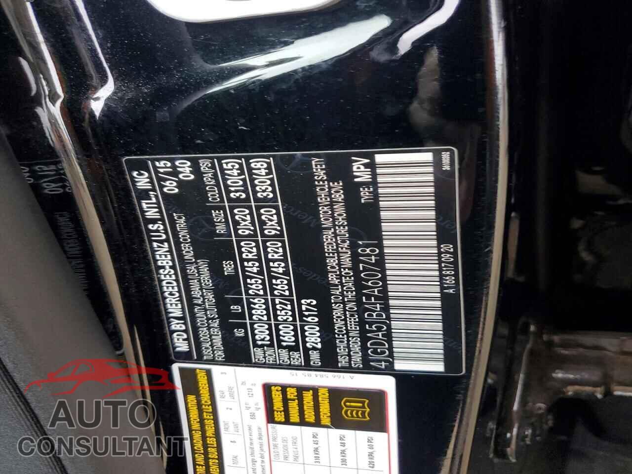 MERCEDES-BENZ M-CLASS 2015 - 4JGDA5JB4FA607481